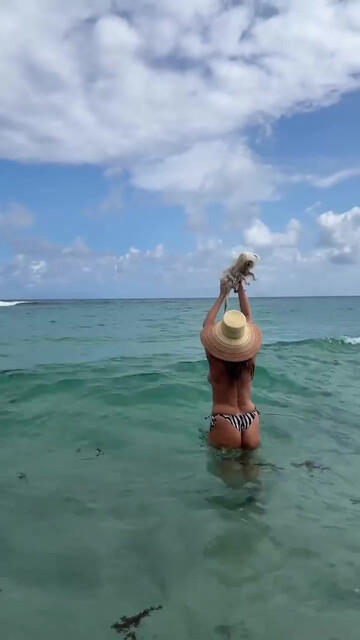 Heidi Klum sexy - Zebra Print Bikini Bottom (2026)