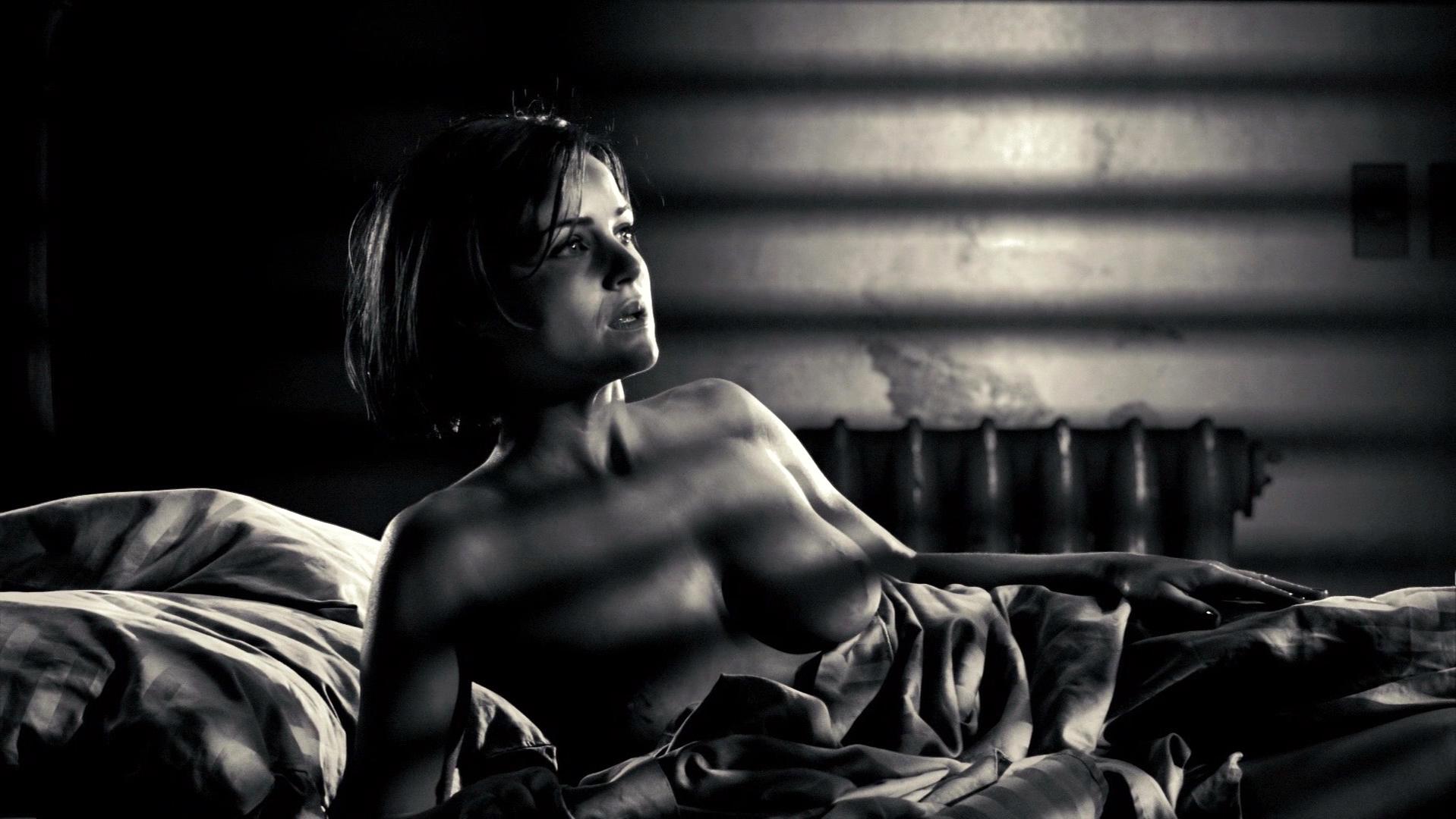 Carla Gugino in nude scene from Sin City which was released in 2005. 