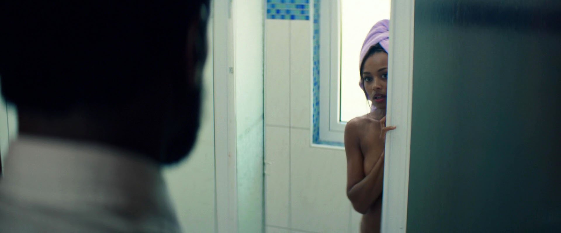 Melanie Liburd in sexy scene from Double Play that was released in 2017. 