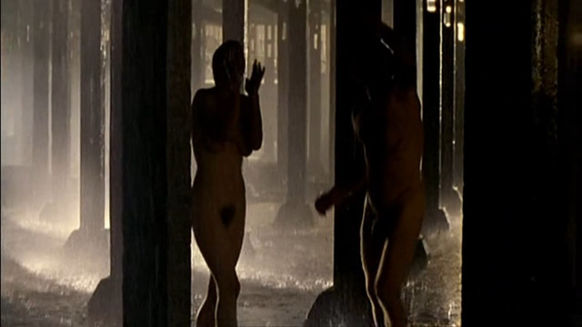 Rachel Griffiths nude – Among Giants (1998)