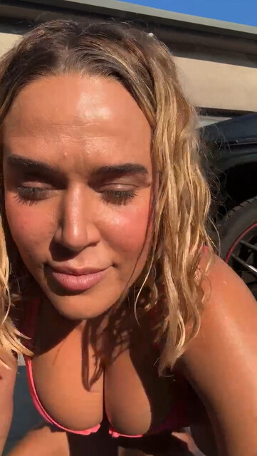 C.J. Perry sexy – Red Bikini (2024)