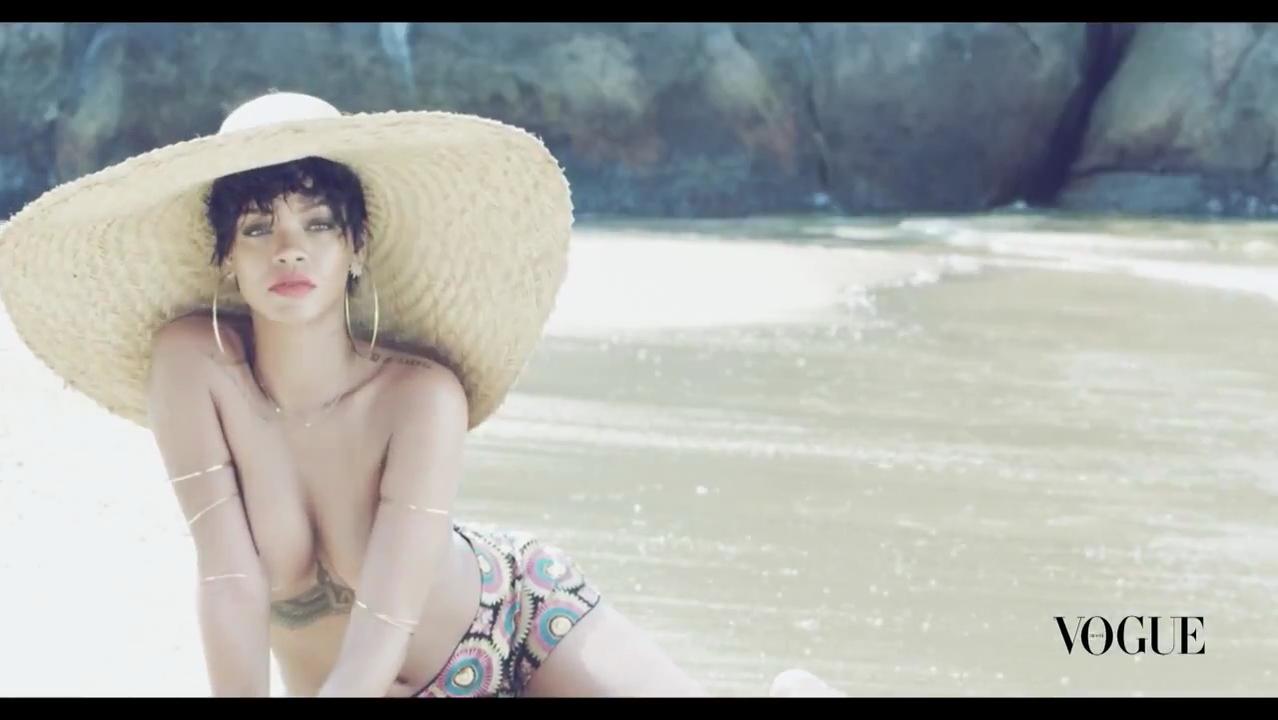 Nude Video Celebs Rihanna Sexy Vogue Brasil Behind